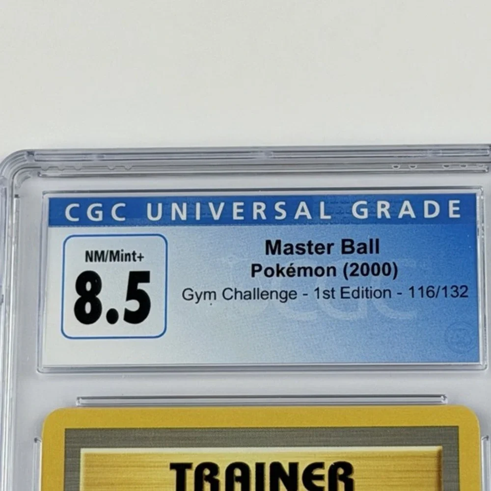 Pokemon Master Ball 116/132 1st Edition CGC 8.5 NM/Mint+ TCG Gym Challenge 2000
